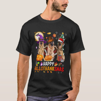 T-shirt Berger allemand de Noël Père Noël Halloween Hallot