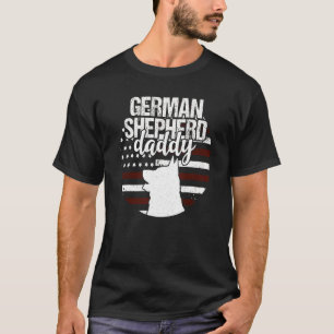 T-shirt Berger Allemand Drapeau Américain Chien Patriotiqu