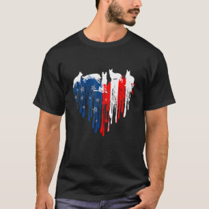 T-shirt Berger Allemand Drapeau Américain Cœur Chien 4 Jui