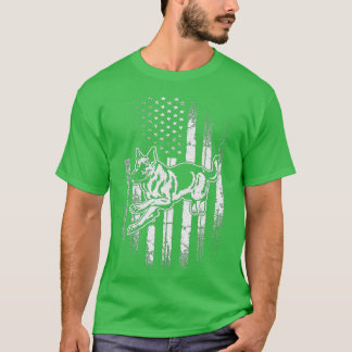 T-shirt Berger allemand DRAPEAU AMÉRICAIN Secourt patrioti