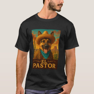 T-shirt Berger Allemand El Pastor Wild West Cowboy Western