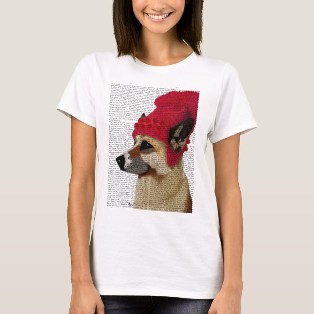 T-shirt Berger allemand en Casquette laine rouge (Devant)