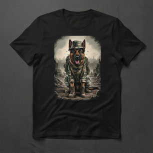T-shirt Berger Allemand en Tenue de Soldat