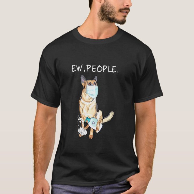 T-shirt Berger Allemand Ew Personnes Chien (Devant)