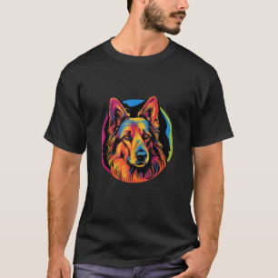 T-shirt Berger allemand Funny Chien Pop Art Animal de comp