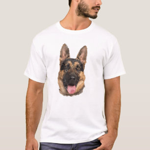 T-shirt Berger allemand géométrique T Chemise Cool chien a
