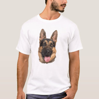 T-shirt Berger allemand géométrique T Chemise Cool chien a