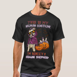 T-shirt Berger Allemand Halloween Costume humain Je suis v