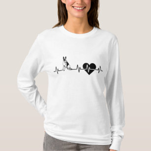 T-shirt Berger Allemand Heartbeat I Love My German Shepher