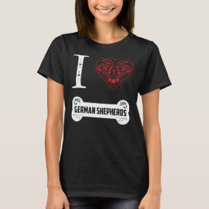 T-shirt Berger Allemand I Coeur Bergers Allemands Orna Os