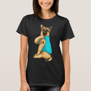 T-shirt berger allemand I Love Maman Tattoo Vêtements Chie