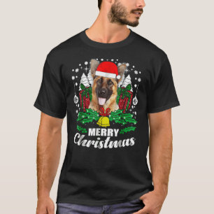 T-shirt Berger allemand Joyeux Amoureux des chiens de Noël