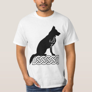 T-shirt Berger Allemand Loki Nœud de Marin Noir