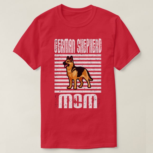 T-shirt berger allemand maman Chiens fiers (Design devant)
