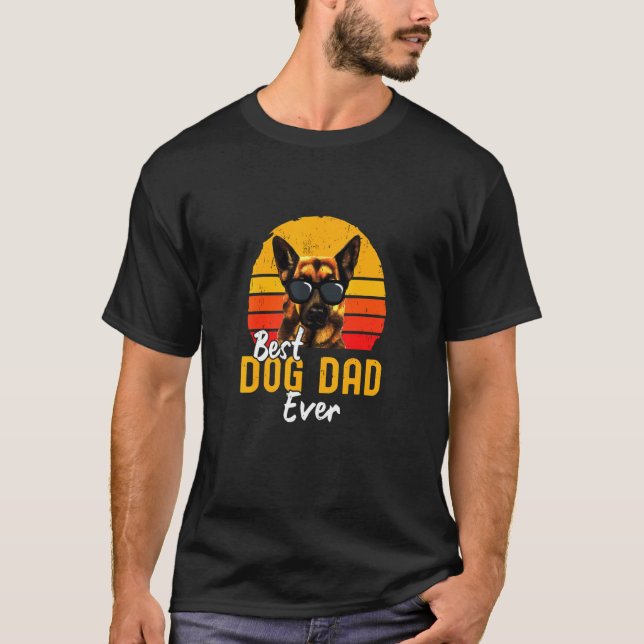 T-shirt Berger Allemand Meilleur Chien Papa Jamais (Devant)