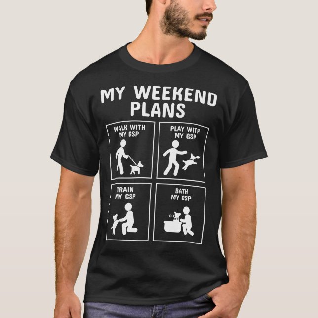 T-shirt Berger allemand Mes plans de week-end (Devant)