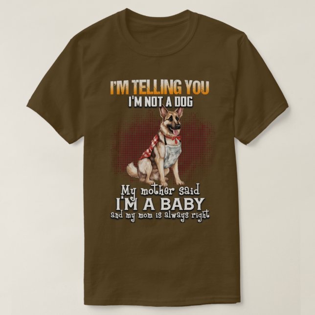 T-shirt Berger allemand mignon (Design devant)