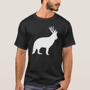 T-shirt berger allemand Noël Renne Andouillers Chien Xm