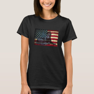 T-shirt Berger Allemand Noir cool Avec Drapeau