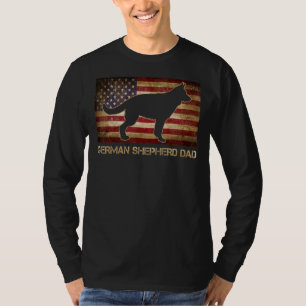T-shirt Berger allemand papa drapeau américain Vintage Pat
