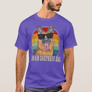 T-shirt Berger Allemand Papa Lunettes de soleil rétros 4 j