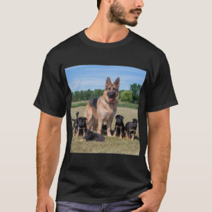 T-shirt Berger Allemand Personnalisable avec des Chiots Ad