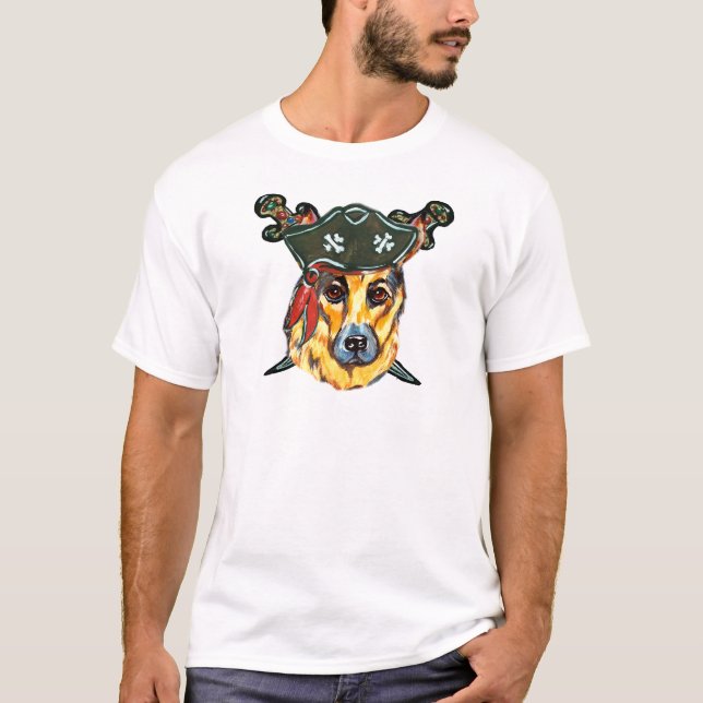 T-shirt Berger Allemand Pirate (Devant)