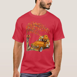T-shirt Berger allemand portant Casquette automne arbre ra