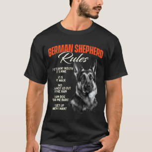 T-shirt Berger Allemand Règles - Amoureux de Chien Animal 