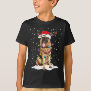 T-shirt Berger allemand sapin de Noël Pyjama clair Chien X