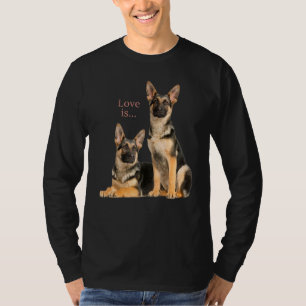 T-shirt Berger allemand Shepard Chien Maman Papa Aime Anim