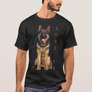 T-shirt Berger allemand Shepard Chien Maman Papa Aimer Ani