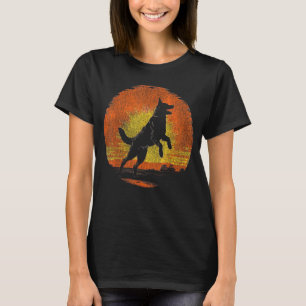 T-shirt Berger allemand Silhouette Chien drôle Vintage Ret