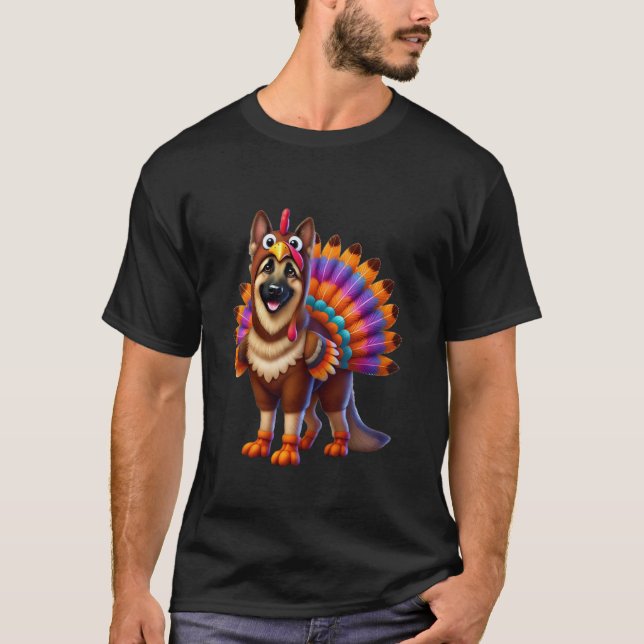 T-shirt berger allemand Turquie drôle Thanksgiving animal  (Devant)
