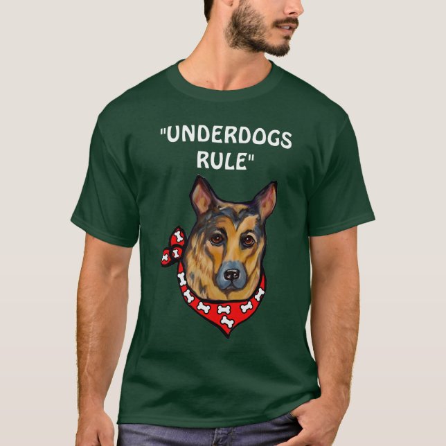 T-SHIRT BERGER ALLEMAND UNDERDOG (Devant)