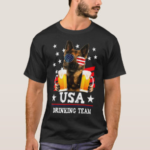 T-shirt Berger Allemand Usa Équipe de Boisson Jour de l'In
