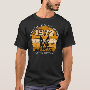 T-shirt Berger allemand Vintage Retro 1972 Anniversaire