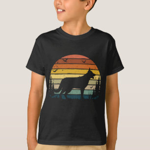 T-shirt Berger allemand Vintage Rétro Maman Papa Chien Ani