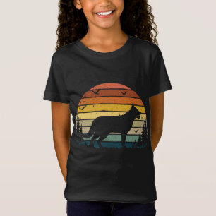 T-Shirt Berger allemand Vintage Rétro Maman Papa Chien Ani