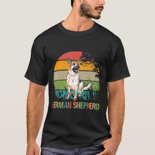 T-shirt Berger Allemand vintage Rétro Pour Chien