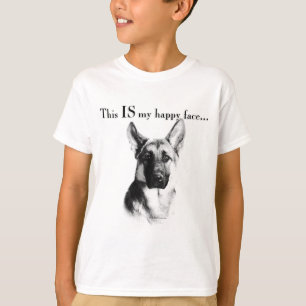 T-shirt Berger allemand visage heureux