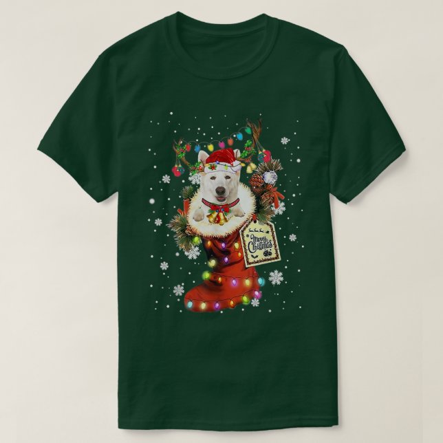 T-shirt Berger Allemand Xmas Boot Noël Sock Hiver Sn (Design devant)