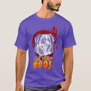 T-shirt Berger Américain Ici Pour L'Hallowee Drôle Boos