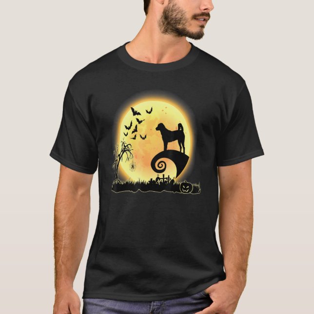 T-shirt Berger Anatolien Effrayant Chien Lune Halloween Co (Devant)
