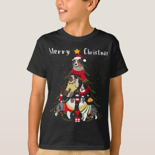 T-shirt Berger australien Aussie sapin de Noël Chien de No