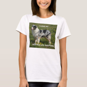T-shirt berger australien blue merle amour w photo