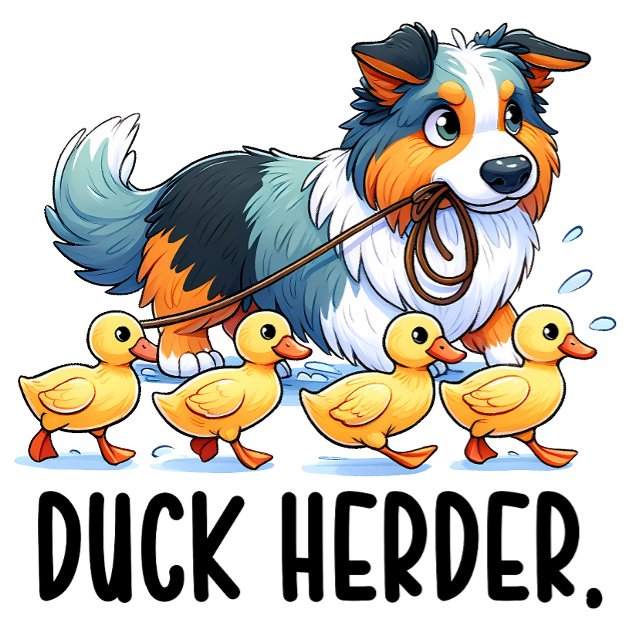 T-shirt Berger australien Duck Herder (Créateur téléchargé)