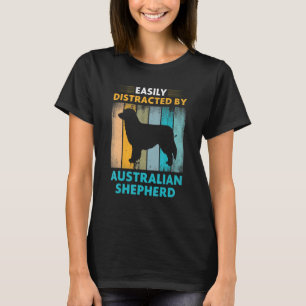 T-shirt Berger australien facilement distrait par les chie