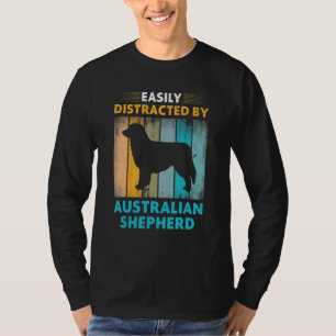 T-shirt Berger australien facilement distrait par les chie