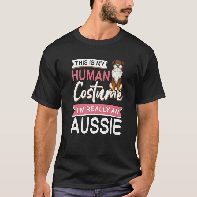 T-shirt Berger australien Halloween Chien Aussie (Devant)